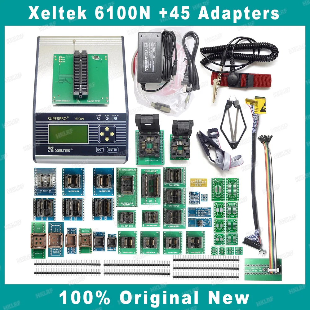 Программатор XELTEK SUPERPRO 6100 6100N + 45 адаптеров микросхема IC новейшая версия кабель EDID