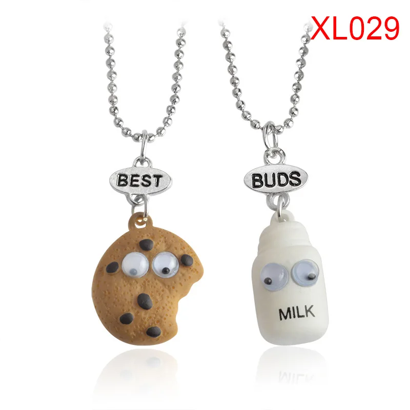 2 шт./компл. печенья молока лучшие друзья/подвеска для лучших друзей Цепочки и