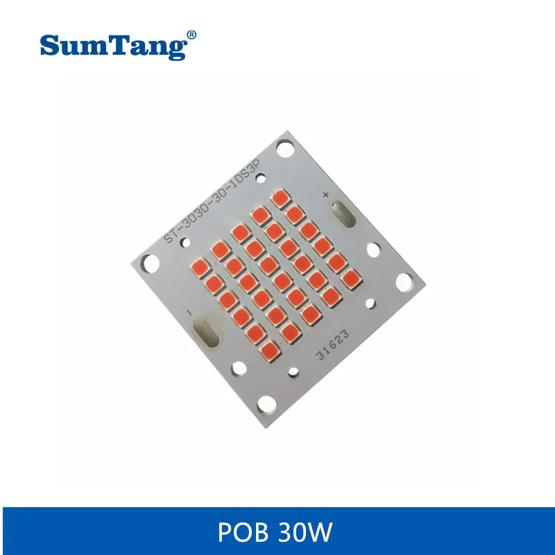 5 шт./лот 380-840nm полный спектр Растениеводство светодиодный чип 30 Вт 3030 Pcba COB светодиодный