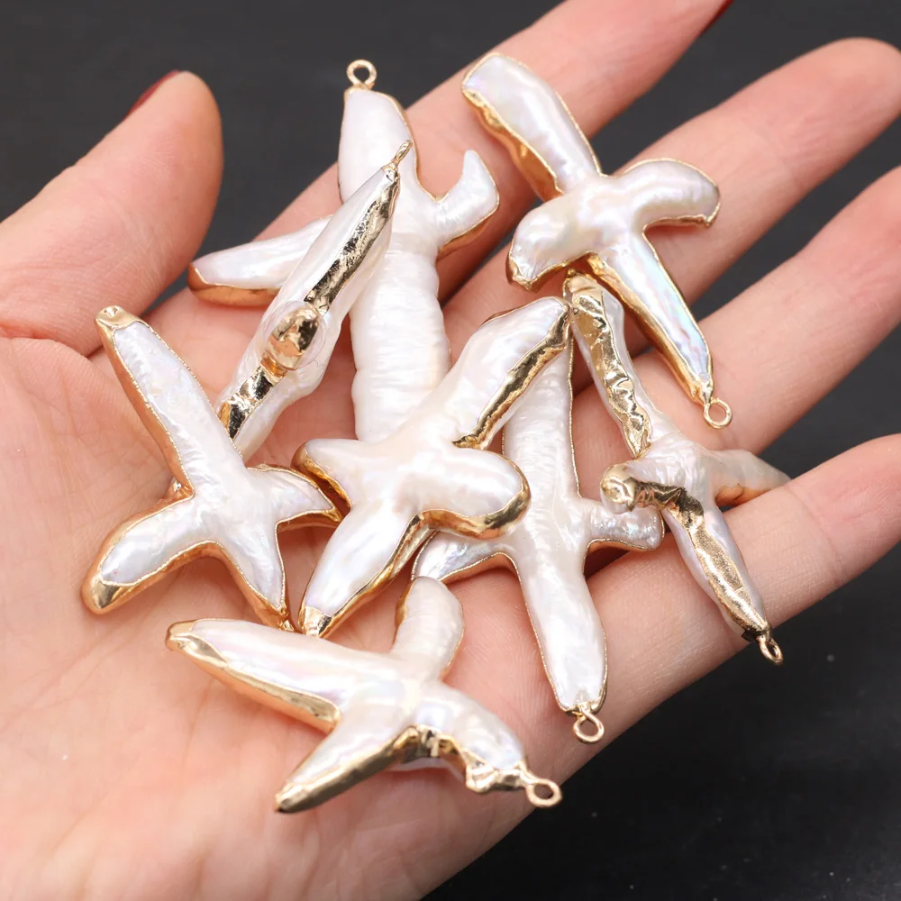 

Fashion Cross Shape 100% Pearl Charms 1PC Natural Freshwater Pearl Pendant for Jewelry Making DIY Earring Necklace Accessories