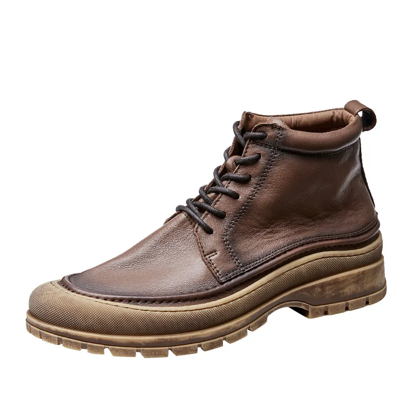 

Ankle Boots Men Boots Autumn Winter Cowhide Army Shoes Men Mens Combat Boots British Retro Cowboy Boots Fashion Genuine Leather