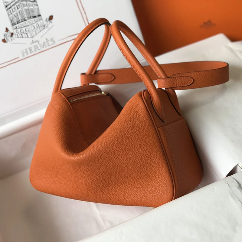 

2021 Elegant Lychee Lindy Bag Fashion Luxury Design Doctor Bag One Shoulder Hand Leather Lady Bag