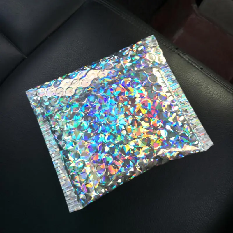 18x13 см Лазерная Серебряная CD/VCD упаковка почтовые конверты с пузырчатой пленкой внутри Золотая фольга пластиковый мягкий конверт Подарочная сумка почтовый конверт сумка
