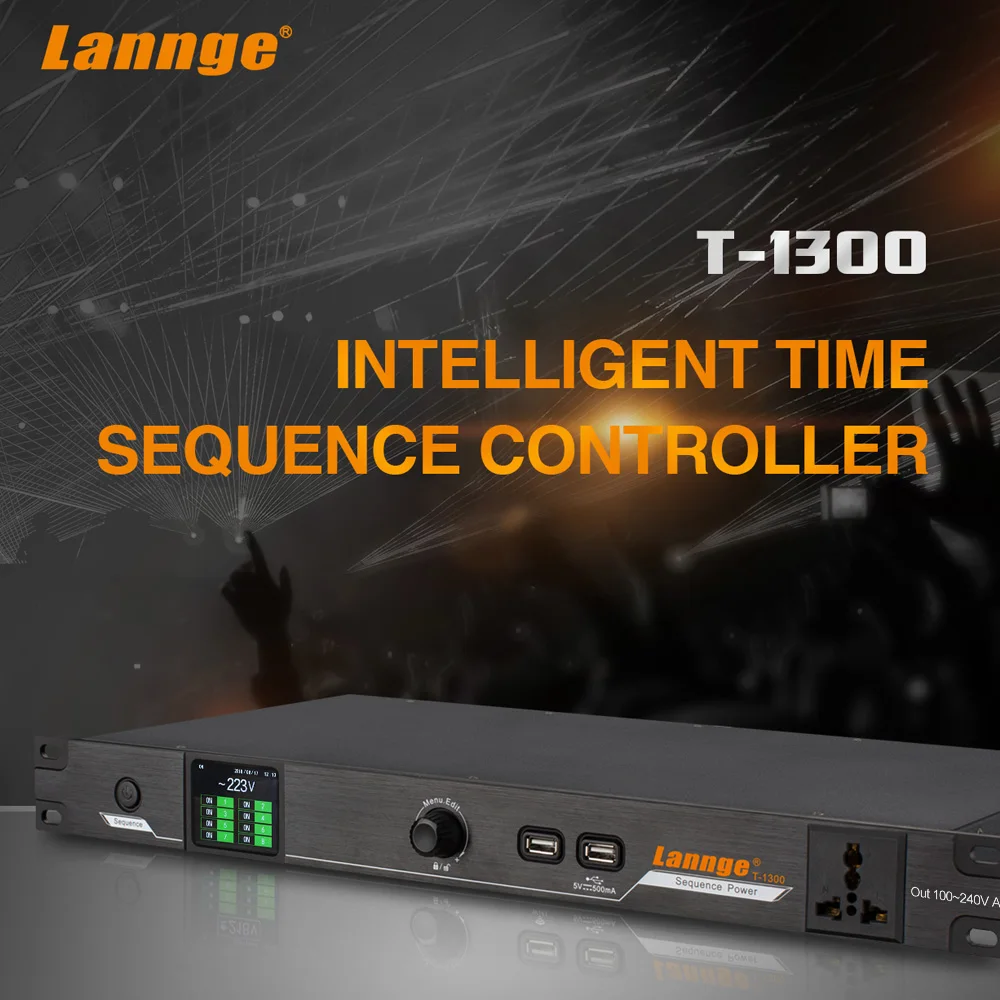 Lannge T-1300 8-channel Intelligent Power регулятор последовательности универсальный контроллер с