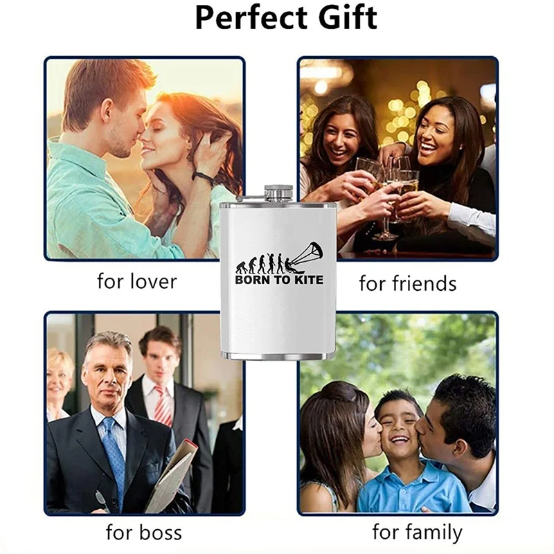 

Hip Flask Stainless Steel Pocket Flask Leakproof Wine Bottle 8oz Men's Women's Travel Camping Fishing Drink Bar Travel