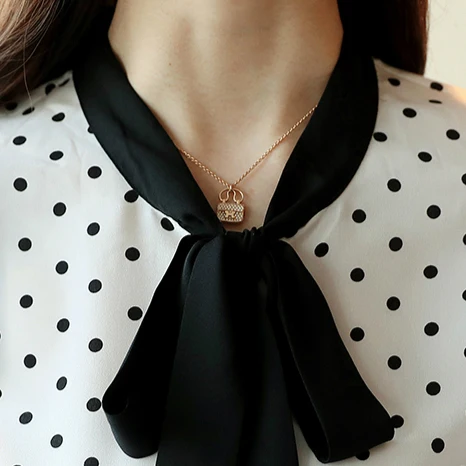 

Autumn Slim Chiffon Blouse Women 2021 Fashion Elegant Women Tops and Blouses Shirt Long Sleeve Female Shirts Bow Collar 1318 40