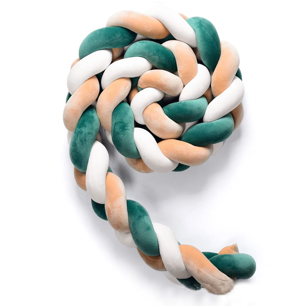 1 м детская кровать бампер оплетка узел подушка для младенца кроватка декор