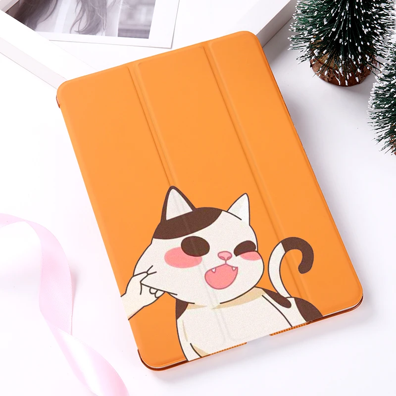 

Чехол с милым котом из мультфильма для iPad Mini 2 3 4 5, Чехол Air 2 3, смарт-чехлы из полиуретана для iPad 6-го поколения, Чехол для Ipad Pro 2020