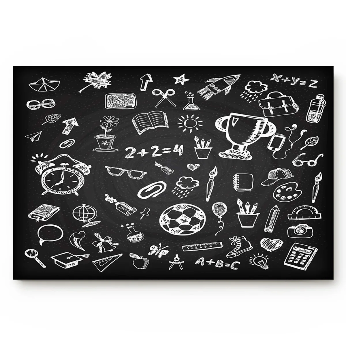 Коврик для двери напольный коврик ручной нарисованный футбольный будильник