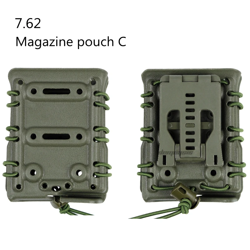 green c 7,62 тактические сумки для журналов, нейлоновые сумки для охоты, стрельбы, подсумок для страйкбола, пейнтбола, подсумок - Цвет: green c