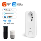 Tuya 10A Бразилия Стандартный Wi-Fi Smart Plug, приложение Smart Life пульт дистанционного управления смарт-пульт дистанционного управления телефон пульт дистанционного управления розетка работает для Google Home, Alexa Echo
