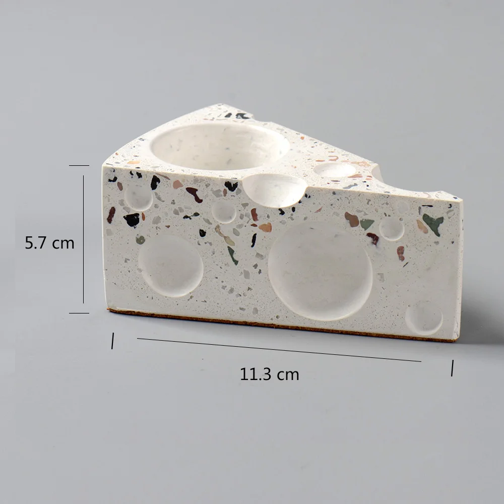 Silicone Mold for Cement Candle Holders Concrete Succulent Planter Mould Cheese Shape Craft Decorations | Дом и сад