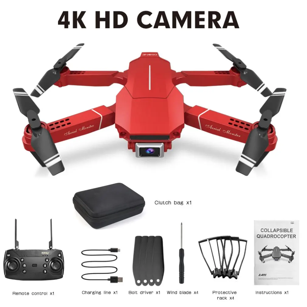 Квадрокоптер E68 HD широкоугольный 4K Wi Fi 1080P FPV|Квадрокоптер с дистанционным