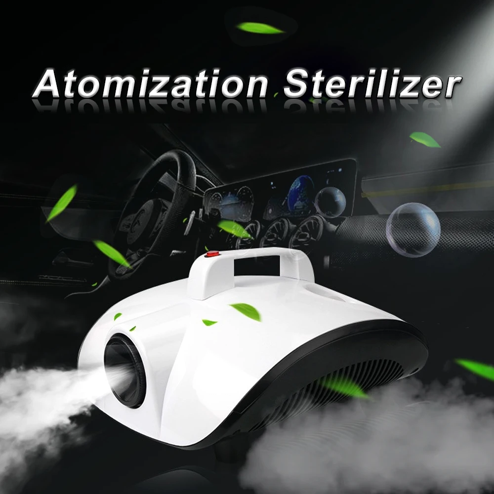 New 1500W Portable Atomization Sterilizer Kill Virus Remove Peculiar Smell Mini Smoke Fog Machine For Car Lving Room Home Office