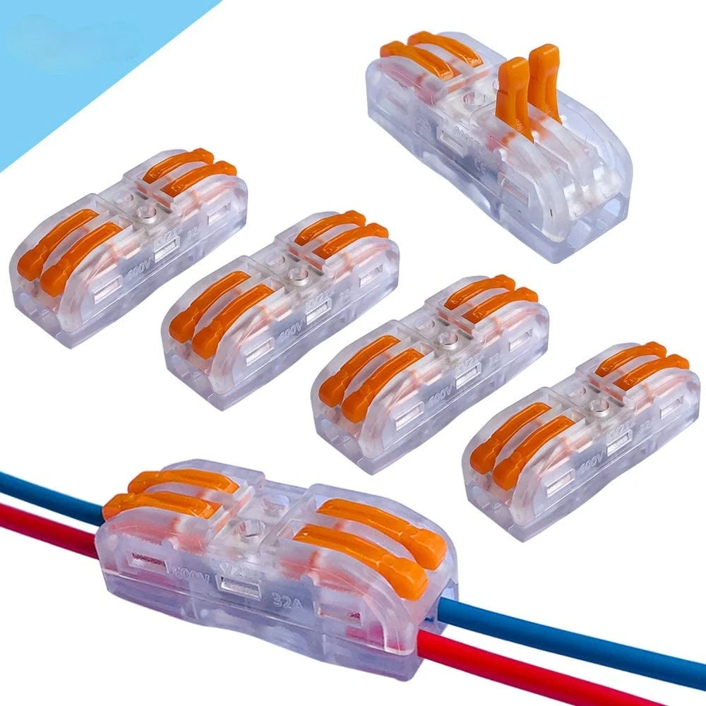

Wonderlife 10 Pieces Mini Fast Universal Wiring Wire Connector & Set Conductor Terminal Block Solar Cable Connector Energy