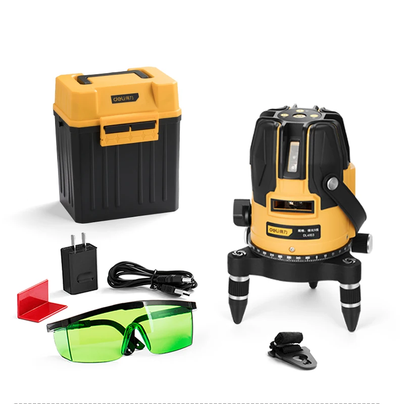 Deli DL4163 лазерный линейный инструмент двойной режим питания умный чип пять линий