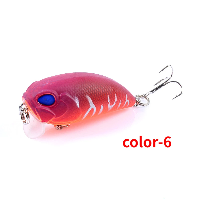 

1PC Fishing lure 5.1cm Fishing Bait 7.2g Crankbait 6 Color Wobblers Fishing Tackle 8# Treble Hook Bass Artificial Baits