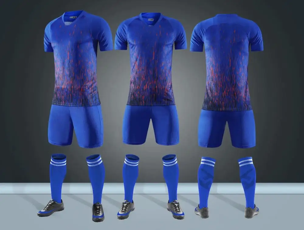 Взрослые мужские женские футбольные Джерси комплекты одежды для футбола с