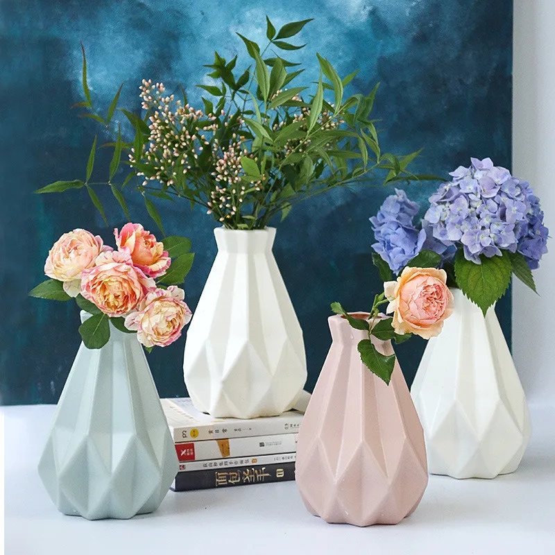 

Basket Vase Ceramic Decorate Flower Imitation Macaron Ornaments Plastic