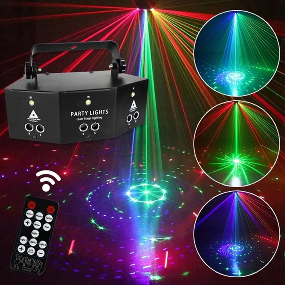 

9 Eyes Remote Contro 100-240V Strobe Light Stage Light Fantastic Christmas Decor Holiday Lighting DJ Bar Luminous Wedding