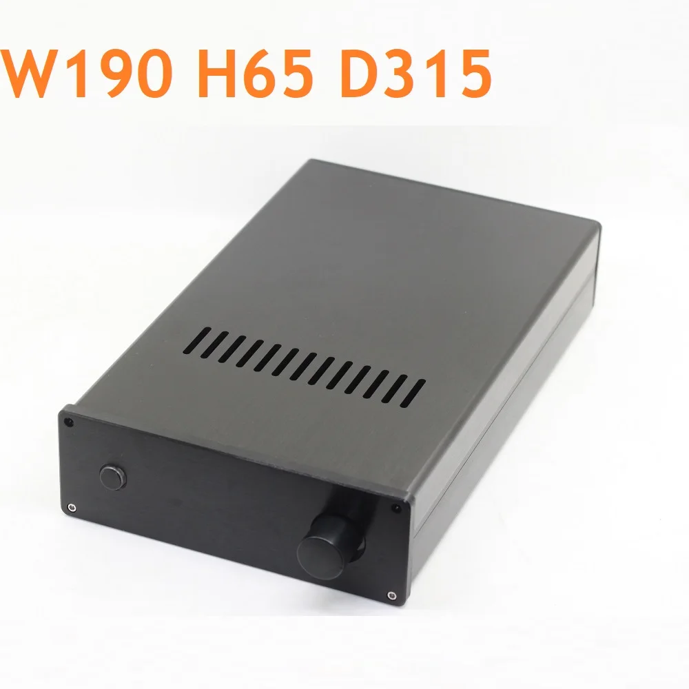 

Усилитель питания шасси DIY полный черный корпус ЦАП чехол для предусилителя W190 H65 D315 среднего размера Amp коробка для наушников предусилитель