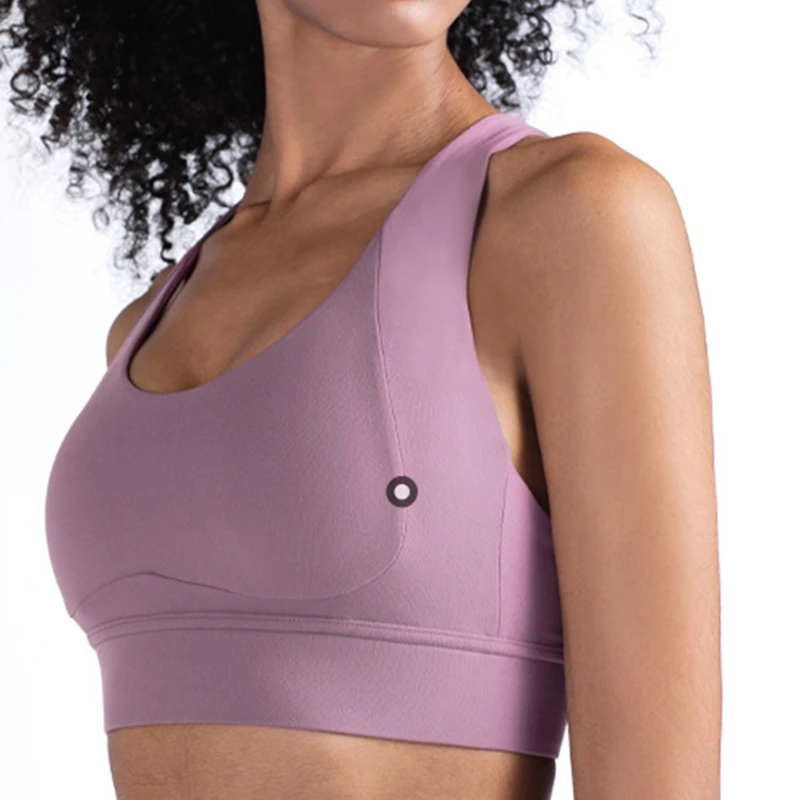 Спортивный топ Wixra для тренажерного зала женский однотонный с перекрестными