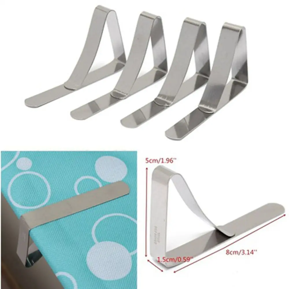 8 шт Нержавеющая сталь зажимы для скатертей Свадебные Променад/круглая скатерть