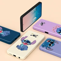 cute stitch disney anime for xiaomi 6 x cc9 e a3 lite a2 mix 3 4 poco x3 nfc x2 m2 c3 m3 pro f3 gt liquid silicone phone case