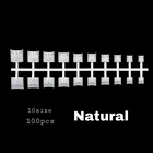 Горячая Распродажа 100 шт. искусственные акриловые накладные ногти Типсы натуральныепрозрачные накладные ногти Маникюр Искусство Декор