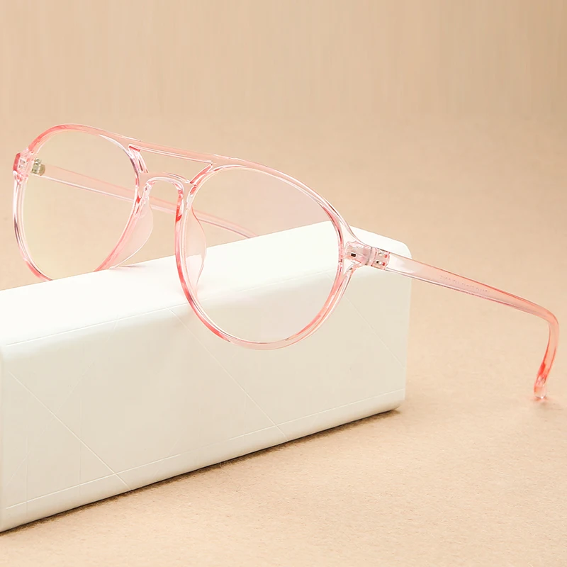 KOTTDO круглая оправа для очков чтения Мужская пластиковая компьютерная прозрачная