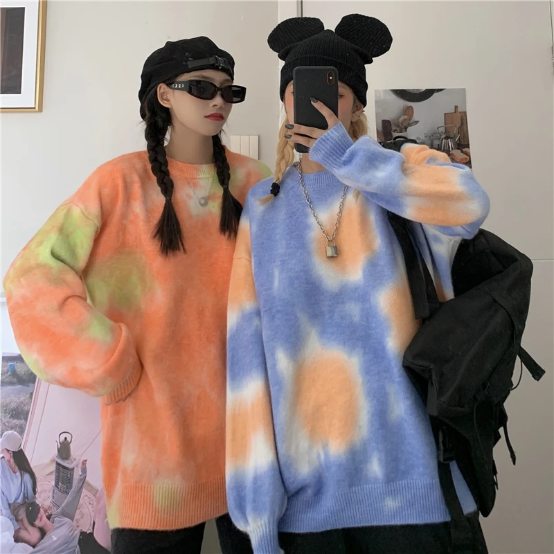 Женский свитер в стиле Харадзюку модная свободная уличная одежда Корейском