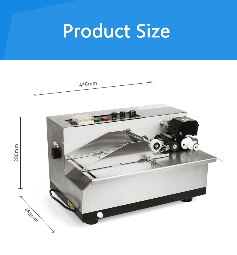 

3-30cm MY-380F Produce Solid Ink Roll Coding Card Bag Paper Continuous date printer machine