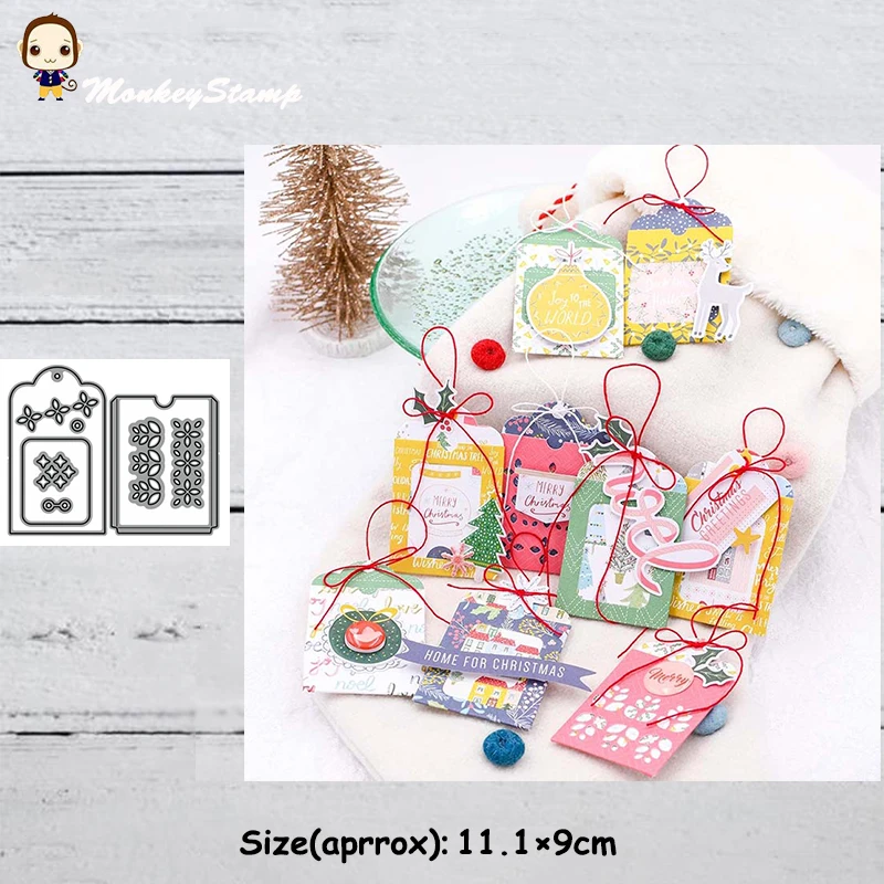 Обезьяна тег металлические режущие штампы трафареты для скрапбукинга DIY