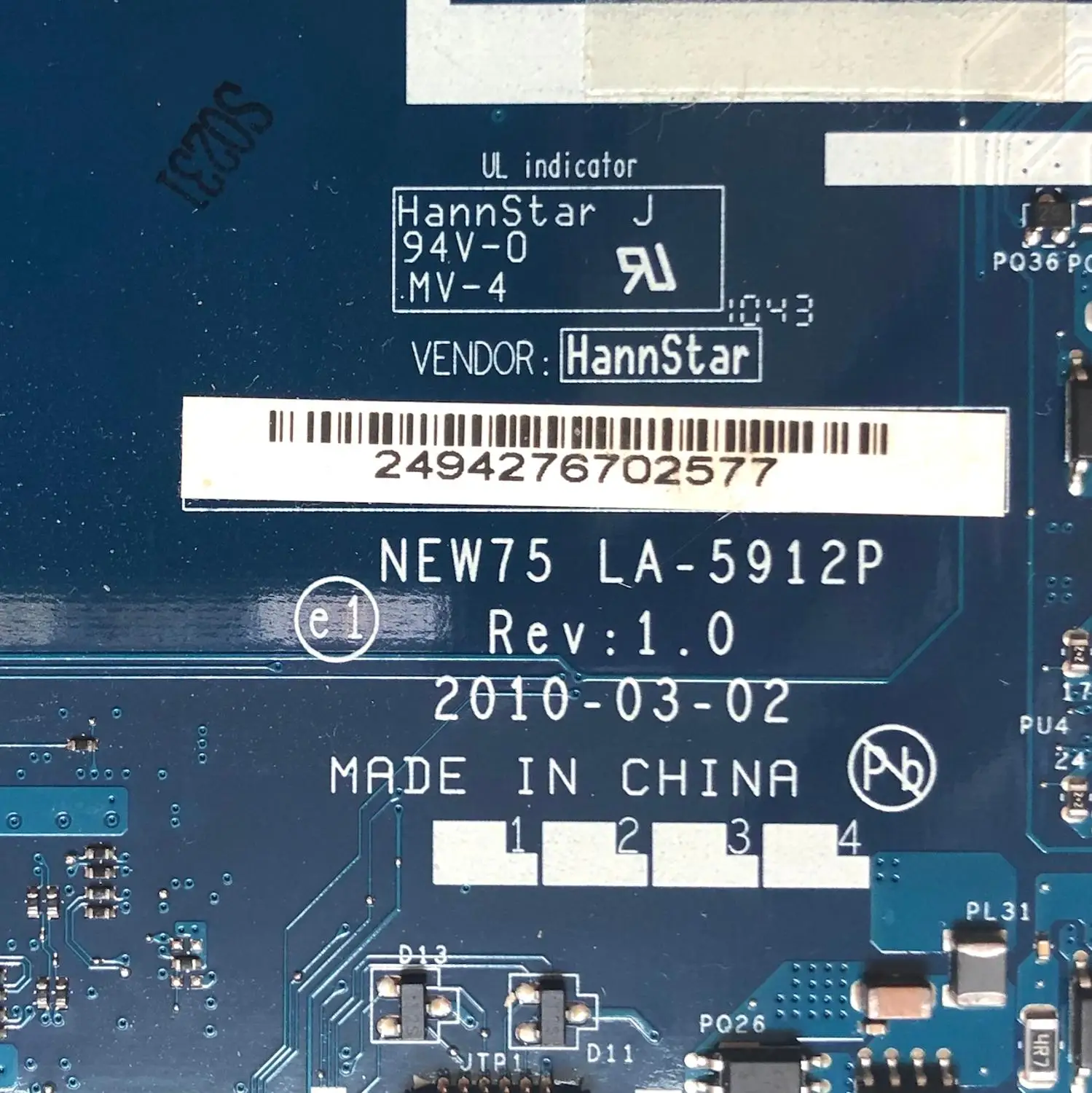 Материнская плата MBBL002001 для ноутбука ACER 5552 новая детская системная 100%