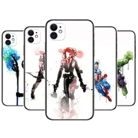 painting marvel vengadores phone cases for iphone 11 pro max case 12 pro max 8 plus 7 plus 6s iphone xr x xs mini mobile cell w