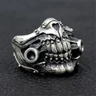 Мужское Винтажное кольцо Mad Max, кольцо в стиле хип-хоп, панк-рок, бессмертная маска, роскошные открытые кольца серебряного цвета, ювелирные изделия, оптовая продажа