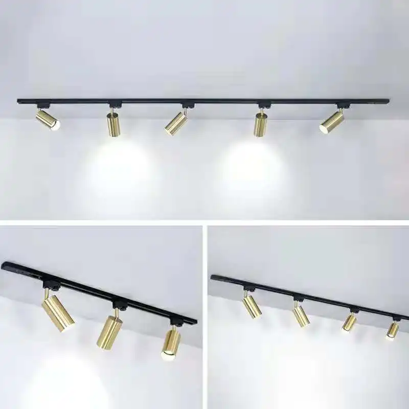 Led Track Light GU10 5W Aluminum Ceiling Rail Modern Tracking Fedex Clothing Shop Spotlights for Home Foyer Kitchen Lamps | Лампы и