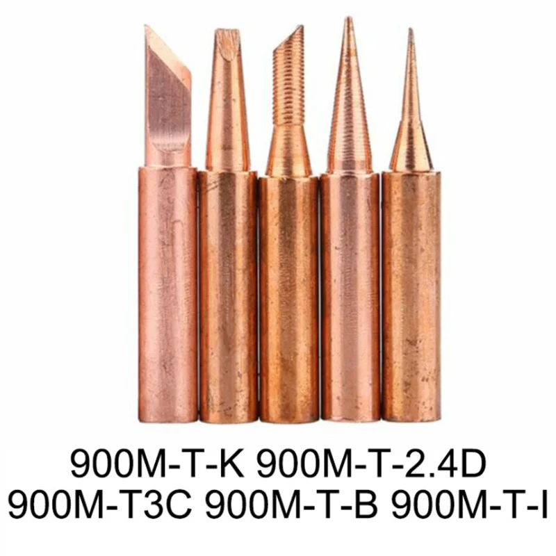 

5 шт./10 шт., наконечники для электрического паяльника, из чистой меди, 900 м