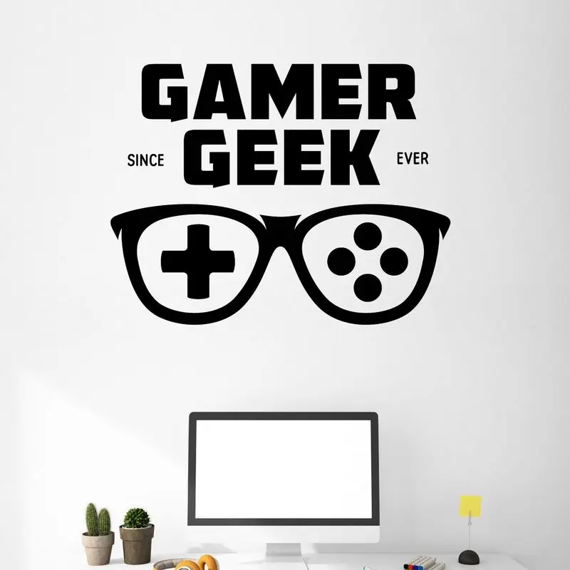 Геймер гик наклейка контроллер видео игры Наклейка для плакаты игровой тематики