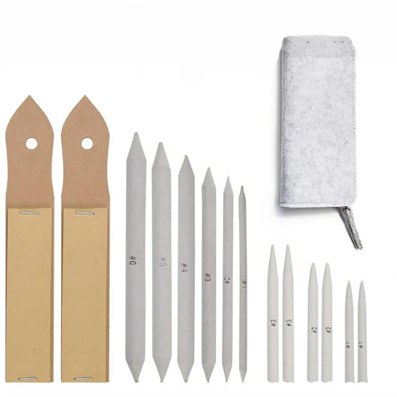 

15pcs Double Head Durable Art Drawing Tool Pastel New Blending Smudge Tortillon Material Escolar Sketching Paper Pencil Supplies