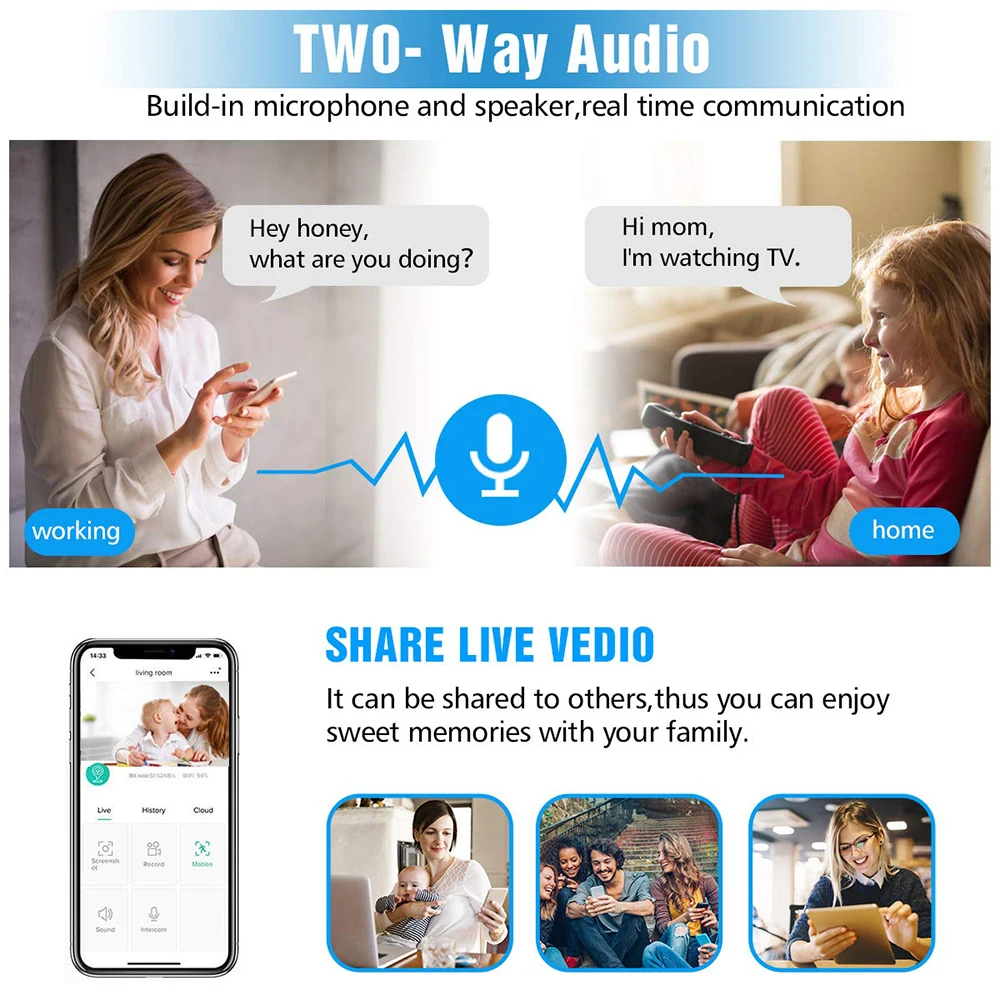 Беспроводная розетка Wi Fi камера 1080P HD USB зарядное устройство для домашней