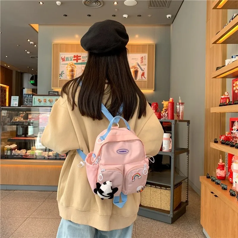 School Bags Kawaii New Mini Backpack Waterproof And Anti-theft  Harajuku Style Fashion Women Nylon Fabric  children bag mochilas