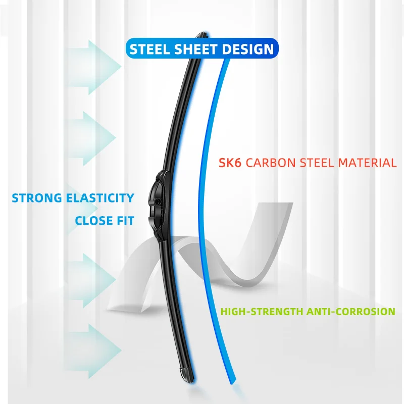 Windshield Wiper Blade For VW Volkswagen SANTANA 3000 2005 18"+18" Frameless Windscreen Rubber wipers | Автомобили и