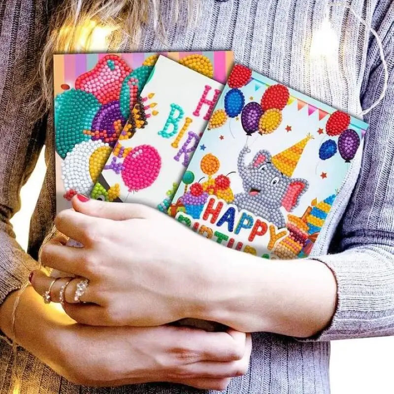 

6 шт. «сделай сам», алмазная картина, поздравительная открытка, мозаика, Санта-Клаус, рождественские открытки, набор для рождественской выши...