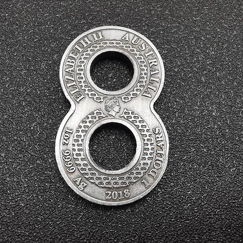 Немагнитные Австралия 2018 Рисунок 8 приносящий удачу Дракон Античная 1 Oz памятная