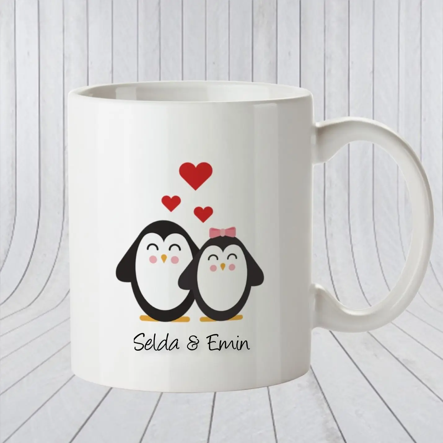 

Personalized Is Cute Penguin White Mug Cup