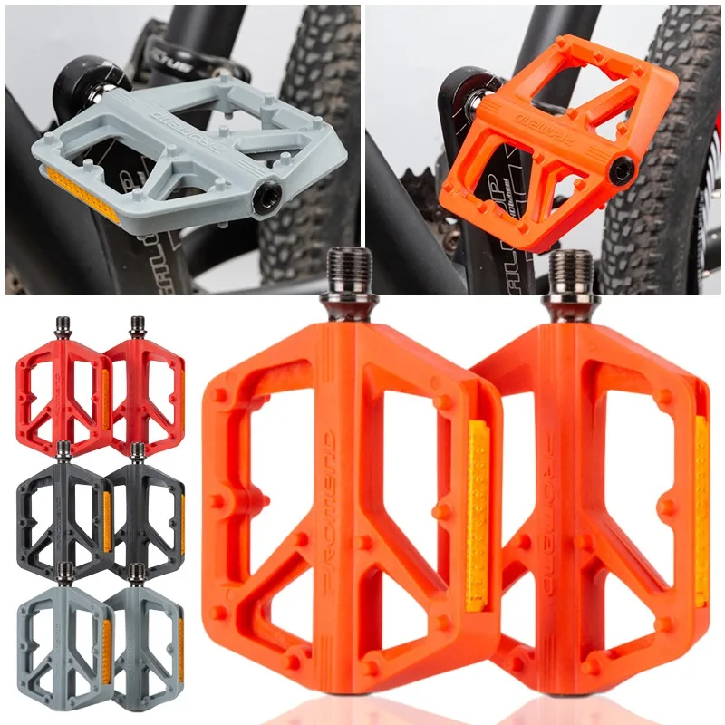 

2021New MTB Bike Pedal Nylon Ultralight Seal Bearings Platform Bicycle Flat Alloy Pedals Non-Slip Mountain Bike Accessorise