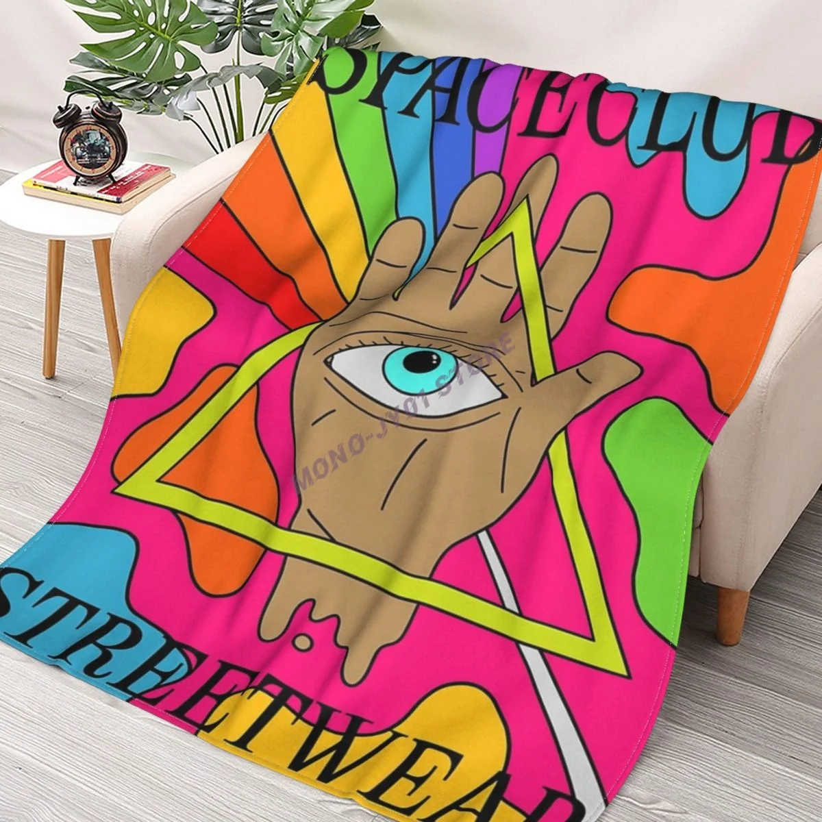 

Third Eye Print Throw Blanket Sherpa Blanket cover Bedding soft Blankets