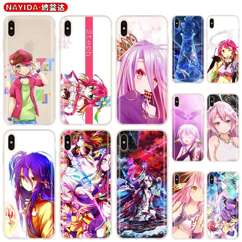 Мягкий силиконовый чехол для iPhone 13 12 11 Pro X XR XS Max Mini 8 7 6s 6 Plus SE 2020 с аниме No Game Life |