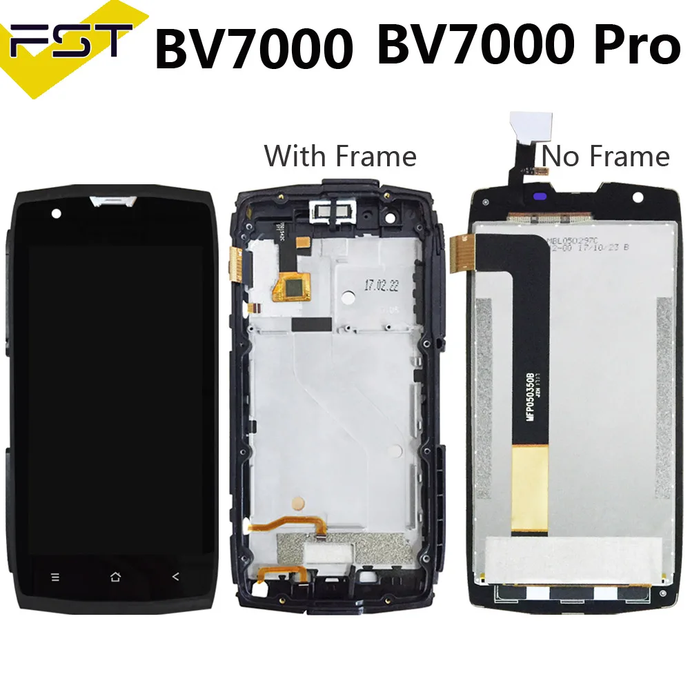 Дисплей с тачскрином для Blackview BV7000/BV7000 Pro, ЖК-дисплей с рамкой в сборе, сменный ЖК-датчик, 100% Протестировано Дисплей с тачскрином для Blackview BV7000/BV7000 Pro, ЖК-дисплей с рамкой в сборе, сменный ЖК-датчик, 100% Протестировано